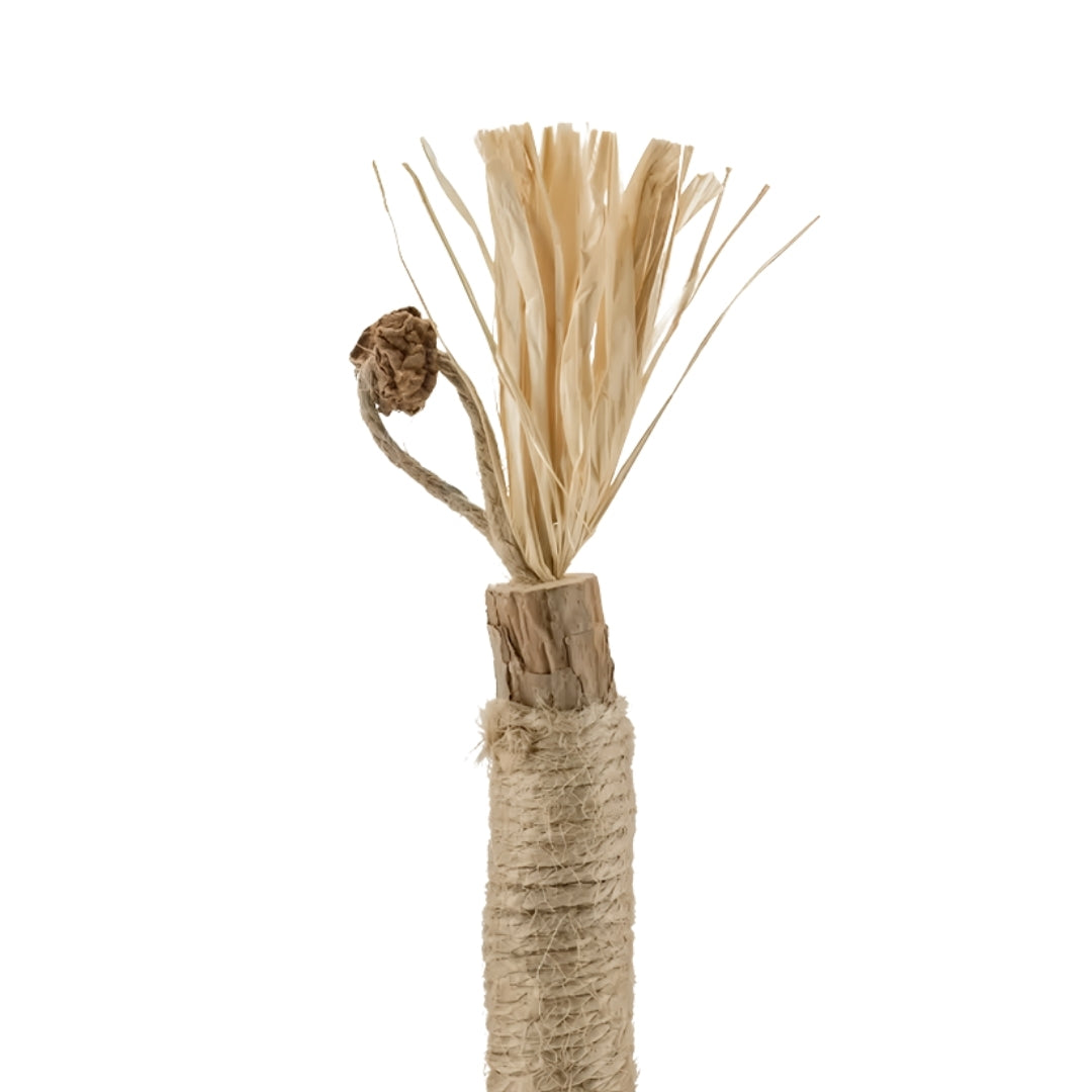 Kediler için doğal dental stick palmiye lifi ve sisal halat detay görünümü